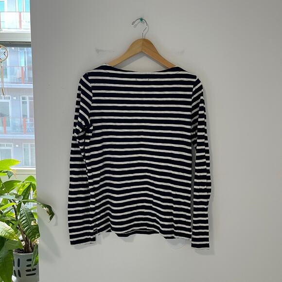 Gap Captain Blue & White Stripe Long Sleeve Graphic Top Size Medium - Picture 6 of 6
